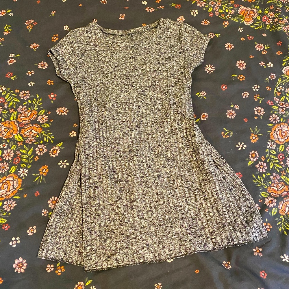 Marble knit t-shirt dress